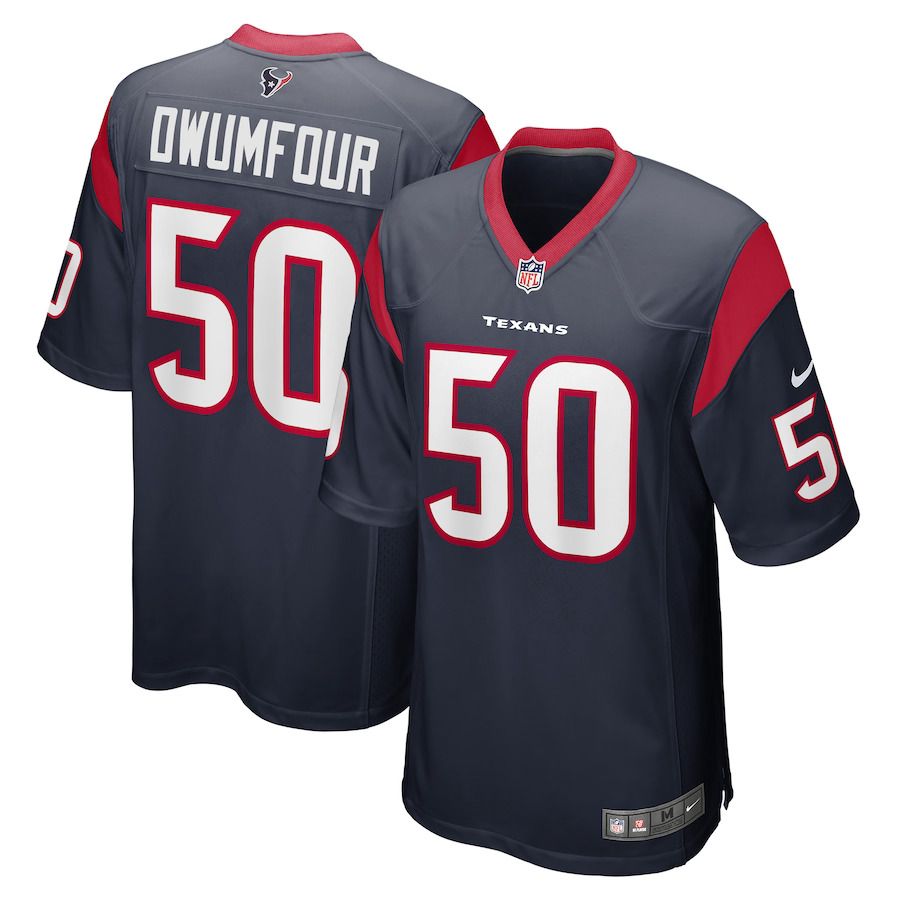 Men Houston Texans #50 Michael Dwumfour Nike Navy Game Player NFL Jersey